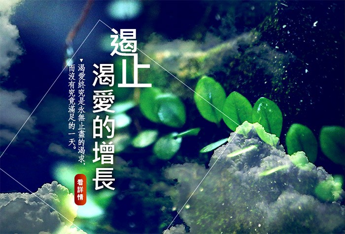 佛陀以渴愛作為苦因的教導，要觀察看透渴愛的無常、生滅，才能遏止它的增長。